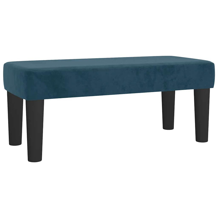Pat box spring cu saltea, albastru închis, 90x200 cm, catifea - WALTI WALTI