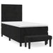 Pat box spring cu saltea, negru, 100x200 cm, catifea - WALTI WALTI