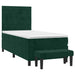 Pat box spring cu saltea, verde închis, 100x200 cm, catifea - WALTI WALTI