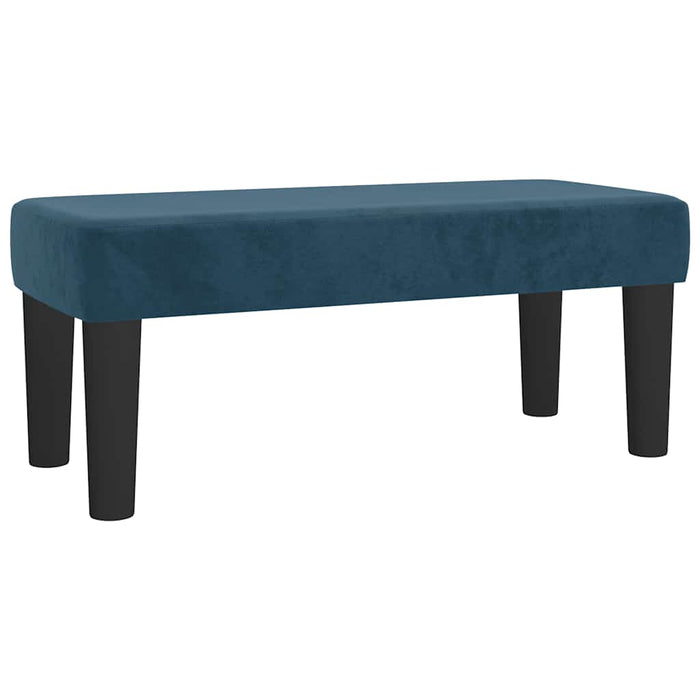 Pat box spring cu saltea, albastru închis, 100x200 cm, catifea - WALTI WALTI