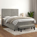 Pat box spring cu saltea, gri deschis, 140x190 cm, catifea - WALTI WALTI