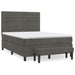Pat box spring cu saltea, gri închis, 140x190 cm, catifea - WALTI WALTI