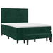 Pat box spring cu saltea, verde închis, 140x190 cm, catifea - WALTI WALTI