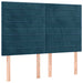 Pat box spring cu saltea, albastru închis, 140x190 cm, catifea - WALTI WALTI