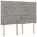Pat box spring cu saltea, gri deschis, 140x200 cm, catifea - WALTI WALTI