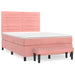 Pat box spring cu saltea, roz, 140x200 cm, catifea - WALTI WALTI