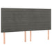 Pat box spring cu saltea, gri închis, 160x200 cm, catifea - WALTI WALTI