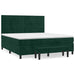 Pat box spring cu saltea, verde închis, 160x200 cm, catifea - WALTI WALTI