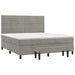 Pat box spring cu saltea, gri deschis, 180x200 cm, catifea - WALTI WALTI