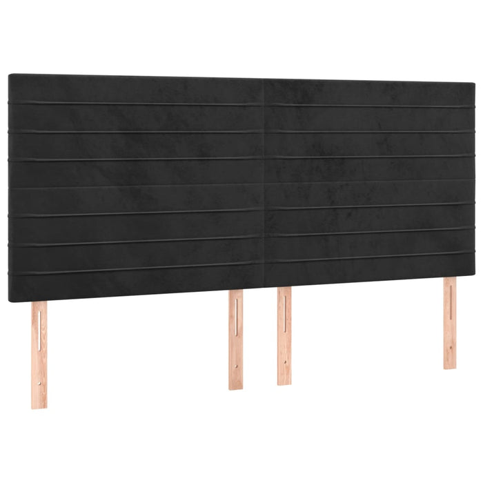Pat box spring cu saltea, negru, 180x200 cm, catifea - WALTI WALTI