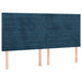 Pat box spring cu saltea, albastru închis, 180x200 cm, catifea - WALTI WALTI
