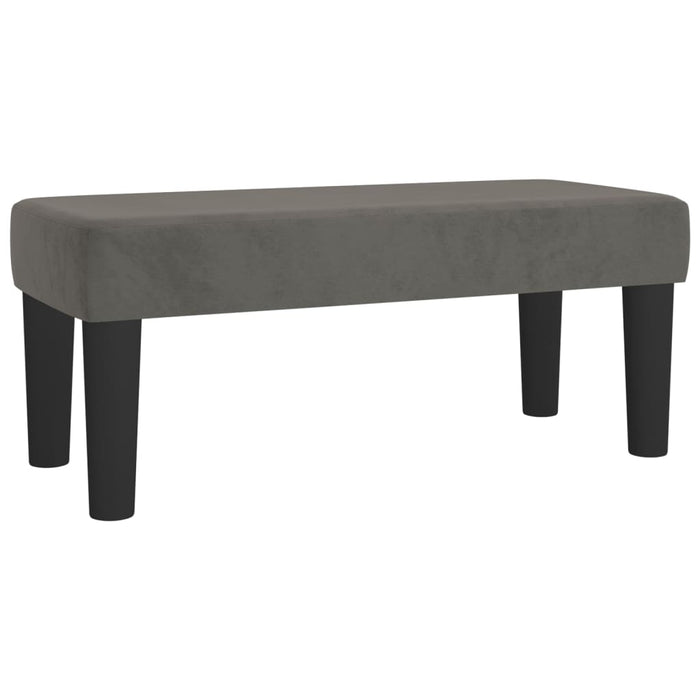 Pat box spring cu saltea, gri închis, 90x190 cm, catifea - WALTI WALTI