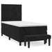Pat box spring cu saltea, negru, 90x190 cm, catifea - WALTI WALTI