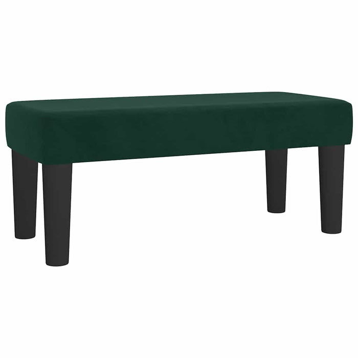 Pat box spring cu saltea, verde închis, 90x190 cm, catifea WALTI