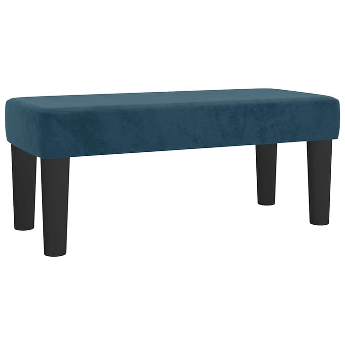 Pat box spring cu saltea, albastru închis, 90x190 cm, catifea - WALTI WALTI
