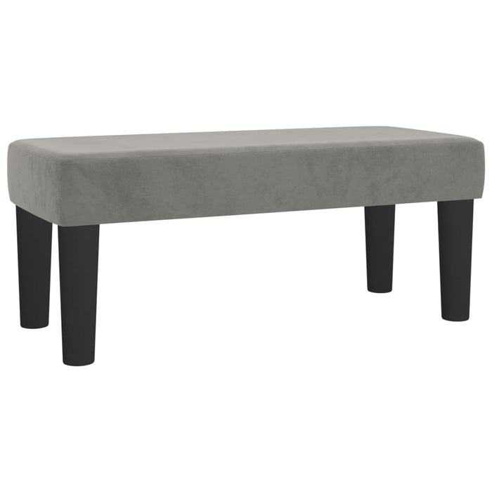 Pat box spring cu saltea, gri deschis, 90x200 cm, catifea - WALTI WALTI