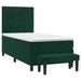 Pat box spring cu saltea, verde închis, 90x200 cm, catifea - WALTI WALTI