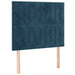 Pat box spring cu saltea, albastru închis, 90x200 cm, catifea - WALTI WALTI