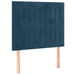 Pat box spring cu saltea, albastru închis, 100x200 cm, catifea - WALTI WALTI