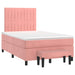 Pat box spring cu saltea, roz, 120x200 cm, catifea - WALTI WALTI