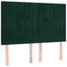 Pat box spring cu saltea, verde închis, 140x190 cm, catifea - WALTI WALTI