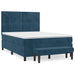 Pat box spring cu saltea, albastru închis, 140x190 cm, catifea - WALTI WALTI