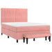 Pat box spring cu saltea, roz, 140x190 cm, catifea - WALTI WALTI