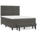 Pat box spring cu saltea, gri închis, 140x200 cm, catifea - WALTI WALTI