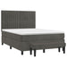 Pat box spring cu saltea, gri închis, 140x200 cm, catifea - WALTI WALTI