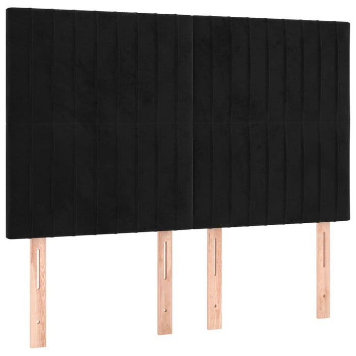 Pat box spring cu saltea, negru, 140x200 cm, catifea - WALTI WALTI