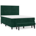 Pat box spring cu saltea, verde închis, 140x200 cm, catifea - WALTI WALTI