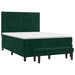 Pat box spring cu saltea, verde închis, 140x200 cm, catifea - WALTI WALTI