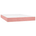 Pat box spring cu saltea, roz, 140x200 cm, catifea - WALTI WALTI