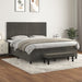 Pat box spring cu saltea, gri închis, 160x200 cm, catifea - WALTI WALTI