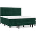 Pat box spring cu saltea, verde închis, 160x200 cm, catifea - WALTI WALTI