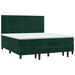 Pat box spring cu saltea, verde închis, 180x200 cm, catifea - WALTI WALTI
