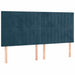 Pat box spring cu saltea, albastru închis, 180x200 cm, catifea - WALTI WALTI