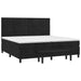Pat box spring cu saltea, negru, 200x200 cm, catifea - WALTI WALTI