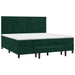 Pat box spring cu saltea, verde închis, 200x200 cm, catifea - WALTI WALTI