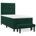 Pat box spring cu saltea, verde închis, 80x200 cm, catifea - WALTI WALTI