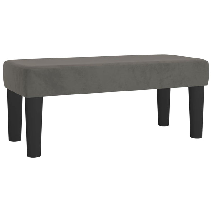 Pat box spring cu saltea, gri închis, 90x190 cm, catifea - WALTI WALTI