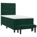 Pat box spring cu saltea, verde închis, 90x190 cm, catifea - WALTI WALTI