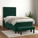 Pat box spring cu saltea, verde închis, 90x190 cm, catifea - WALTI WALTI