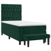 Pat box spring cu saltea, verde închis, 90x200 cm, catifea - WALTI WALTI