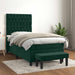 Pat box spring cu saltea, verde închis, 90x200 cm, catifea - WALTI WALTI