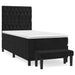 Pat box spring cu saltea, negru, 100x200 cm, catifea - WALTI WALTI