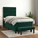 Pat box spring cu saltea, verde închis, 100x200 cm, catifea - WALTI WALTI