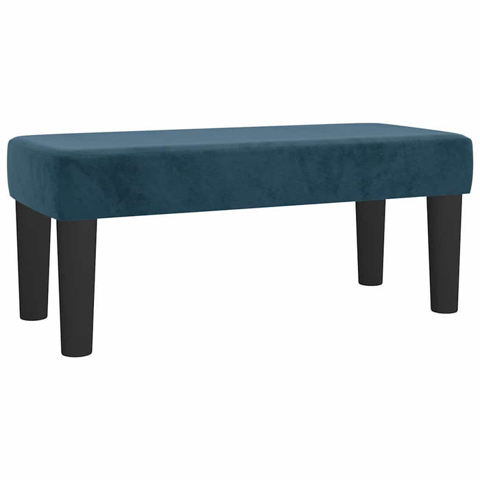 Pat box spring cu saltea, albastru închis, 100x200 cm, catifea - WALTI WALTI