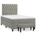 Pat continental cu saltea, gri deschis, 120x200 cm, catifea - WALTI WALTI