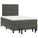 Pat box spring cu saltea, gri închis, 120x200 cm, catifea - WALTI WALTI